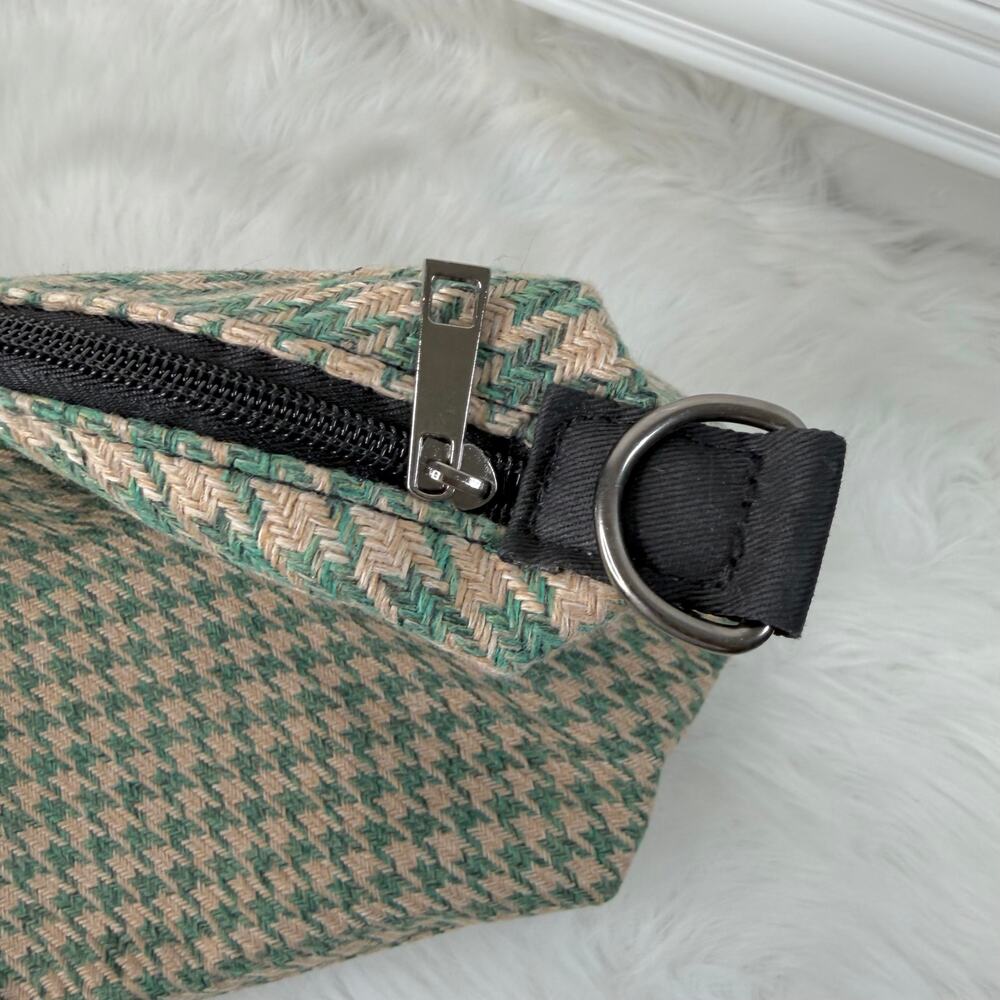 New Lulu Dharma Frasier Green Houndstooth Large Weekender Bag - Picture 4 of 12